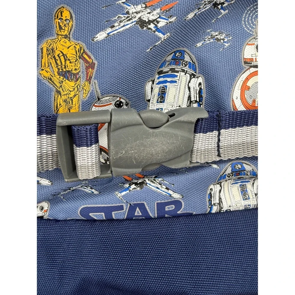 Pottery Barn Kids Star Wars Mackenzie Backpack Blue R2-D2 C-3PO BB-8 Droids